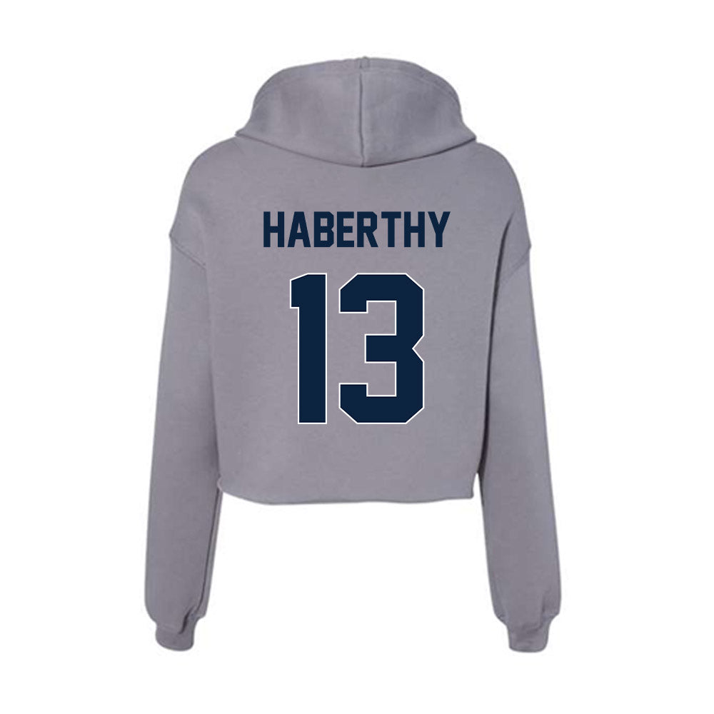 Xavier - NCAA Women's Volleyball : Addie Haberthy - Women's Crop Fleece Hoodie-1