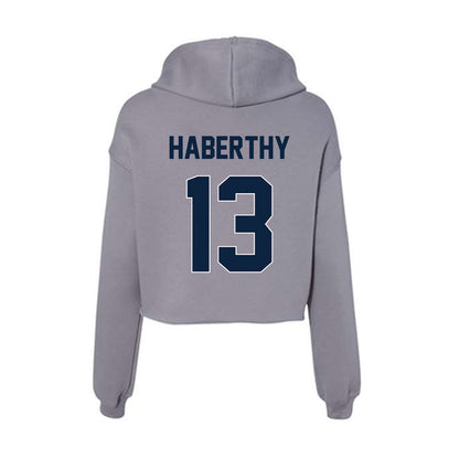 Xavier - NCAA Women's Volleyball : Addie Haberthy - Women's Crop Fleece Hoodie-1