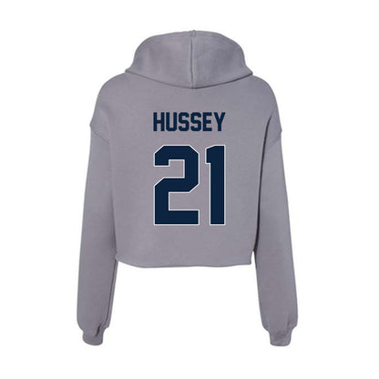 Xavier - NCAA Baseball : Ryan Hussey - Women's Crop Fleece Hoodie-1