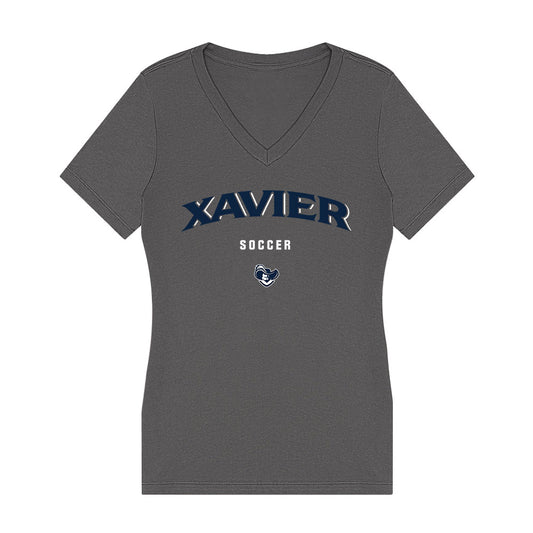 Xavier - NCAA Women's Soccer : Fiona Skwierawski - Women's V-Neck T-Shirt-0