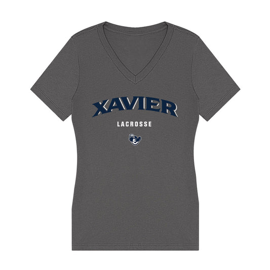 Xavier - NCAA Women's Lacrosse : Riley Ohrel - Women's V-Neck T-Shirt-0