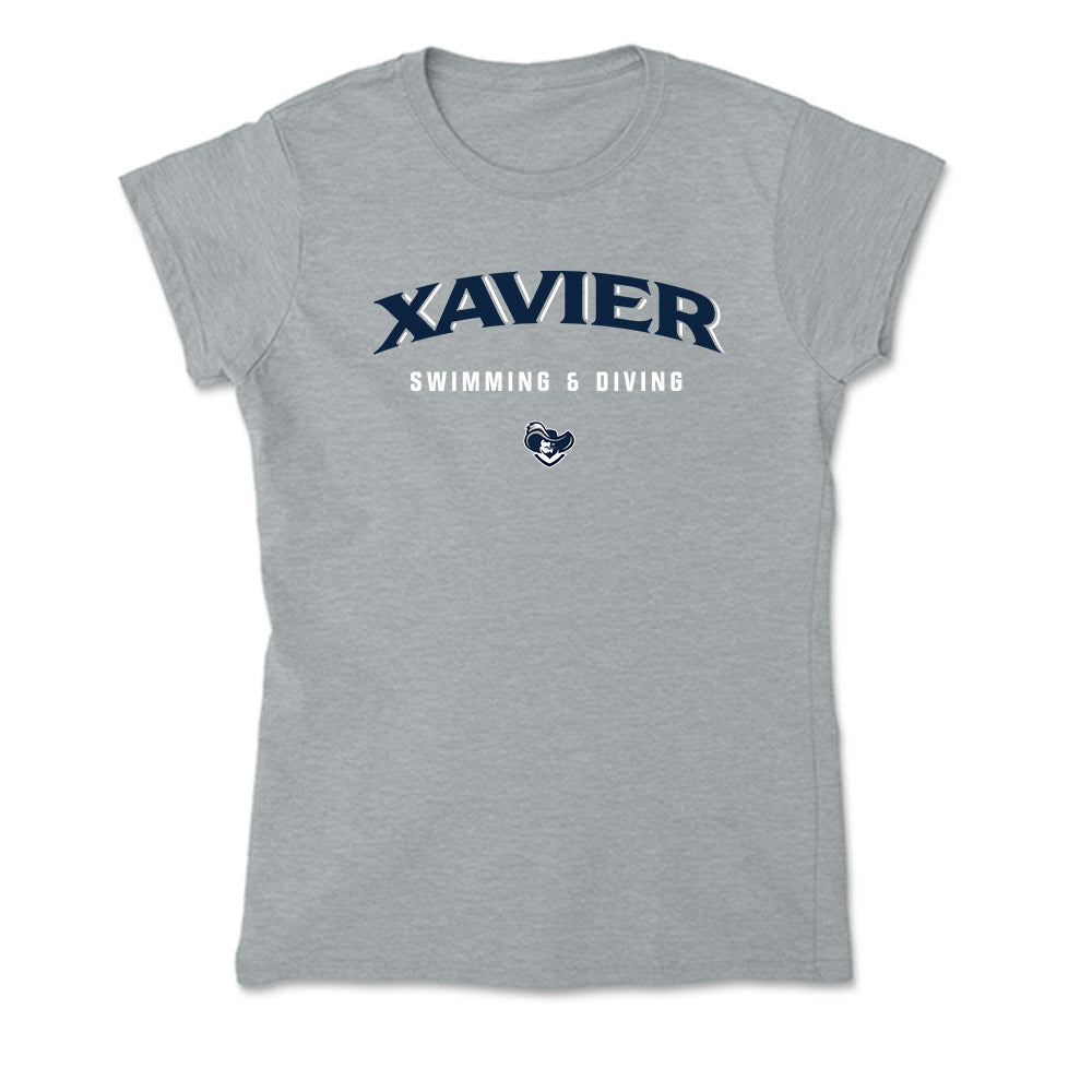 Xavier - NCAA Women's Swimming & Diving : Ella Maxfield - Soft Style Women’s T-Shirt-0