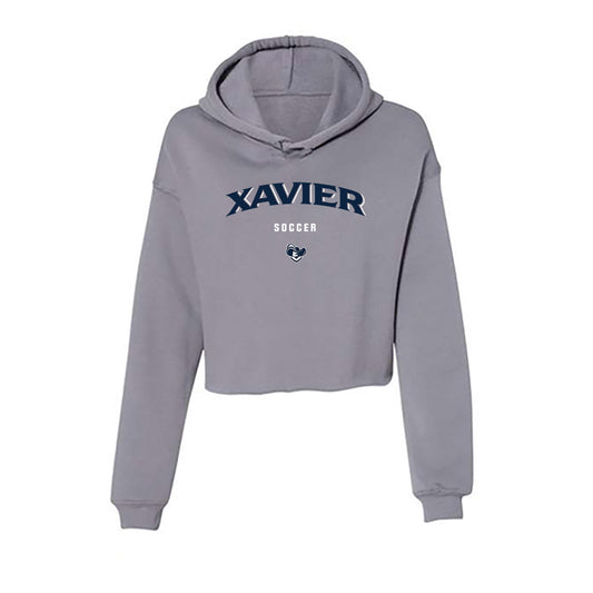 Xavier - NCAA Women's Soccer : Fiona Skwierawski - Women's Crop Fleece Hooded Sweatshirt-0