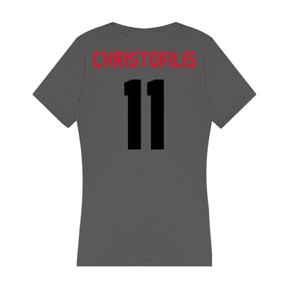 Seattle - NCAA Men's Basketball : John Christofilis - Women's V-Neck T-Shirt-1