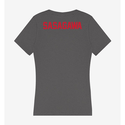 Seattle - NCAA Men's Tennis : Jun Sasagawa - Women's V-Neck T-Shirt-1