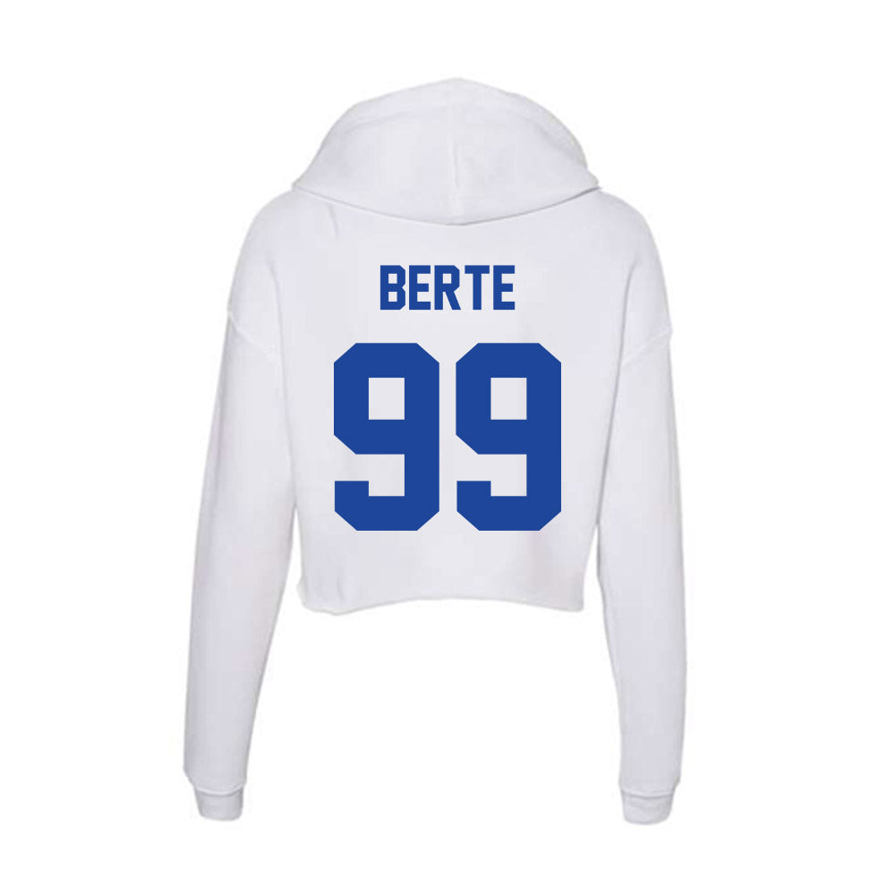 Georgia State - NCAA Football : Mandjou Berte - Women's Crop Fleece Hoodie-1