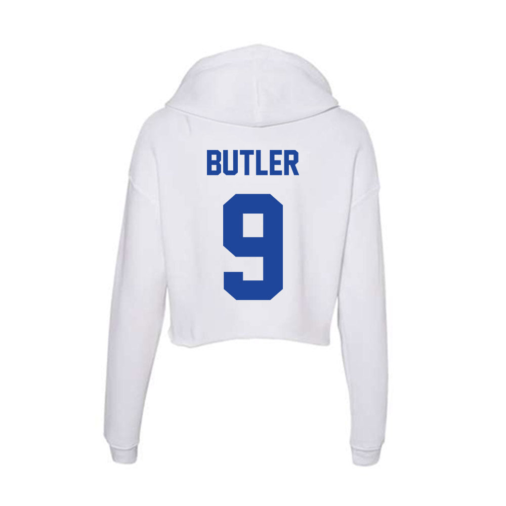 Georgia State - NCAA Football : Eric Butler - Women's Crop Fleece Hoodie-1