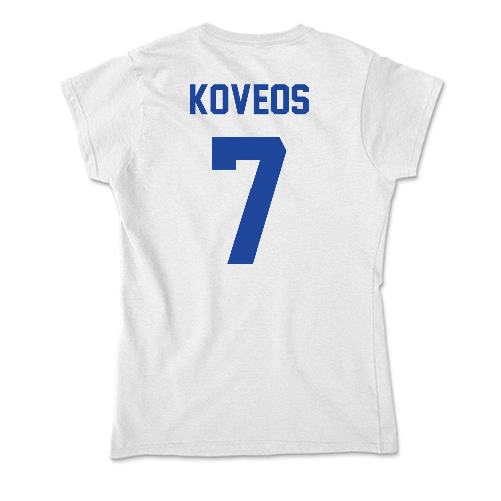 Georgia State - NCAA Men's Basketball : Emmanuel Koveos - Soft Style Women’s T-Shirt-1