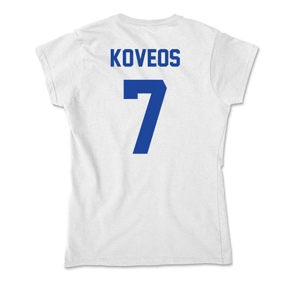 Georgia State - NCAA Men's Basketball : Emmanuel Koveos - Soft Style Women’s T-Shirt-1
