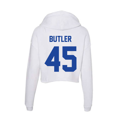 Georgia State - NCAA Football : Kelan Butler - Women's Crop Fleece Hoodie-1