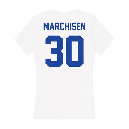 Georgia State - NCAA Men's Soccer : Finn Marchisen - Women's V-Neck T-Shirt-1