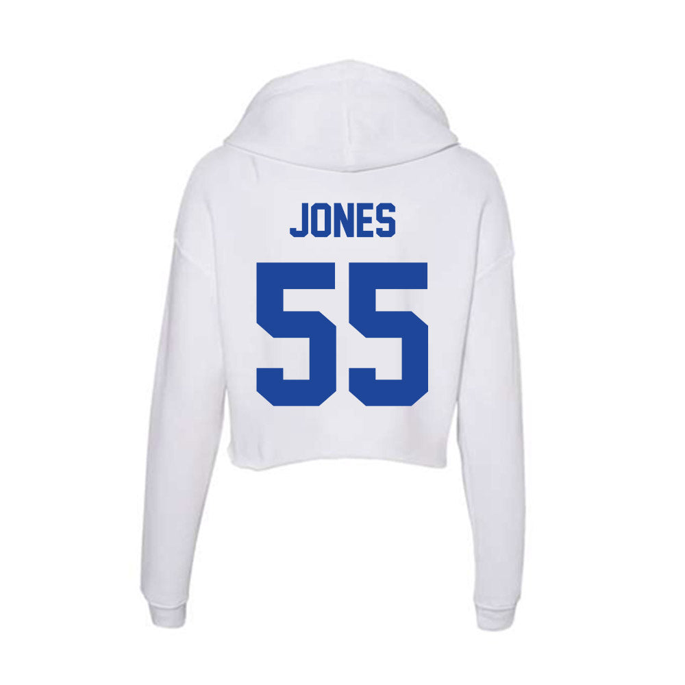 Georgia State - NCAA Men's Basketball : Chris Jones - Women's Crop Fleece Hoodie-1