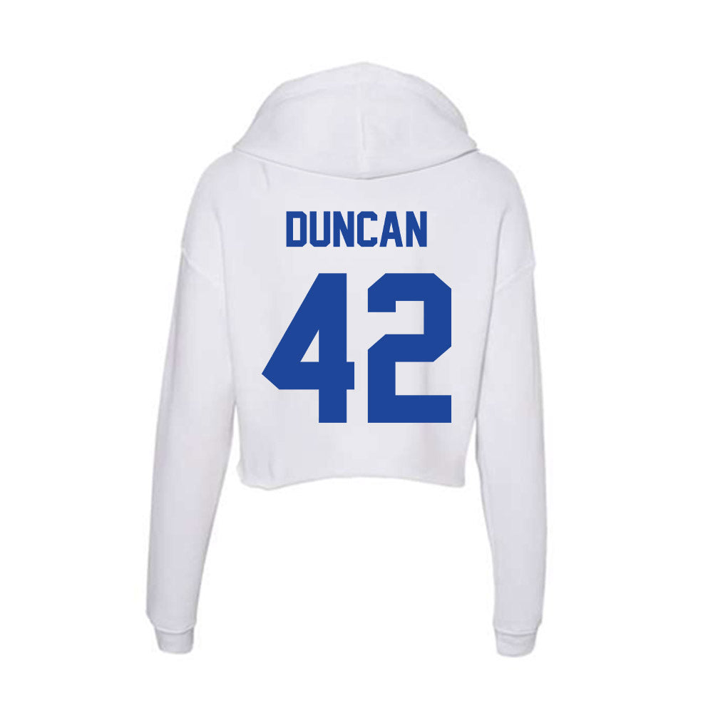 Georgia State - NCAA Baseball : Jackson Duncan - Women's Crop Fleece Hoodie-1
