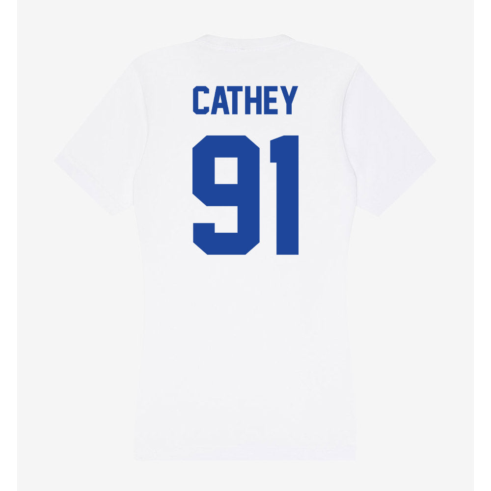 Georgia State - NCAA Football : Tyrese Cathey - Women's V-Neck T-Shirt-1
