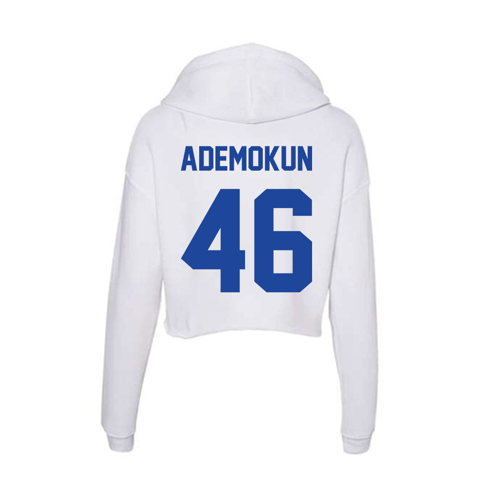 Georgia State - NCAA Football : Sean Ademokun - Women's Crop Fleece Hoodie-1
