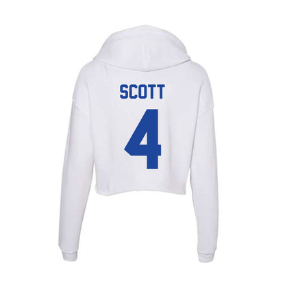 Georgia State - NCAA Men's Basketball : Trey Scott - Women's Crop Fleece Hoodie-1