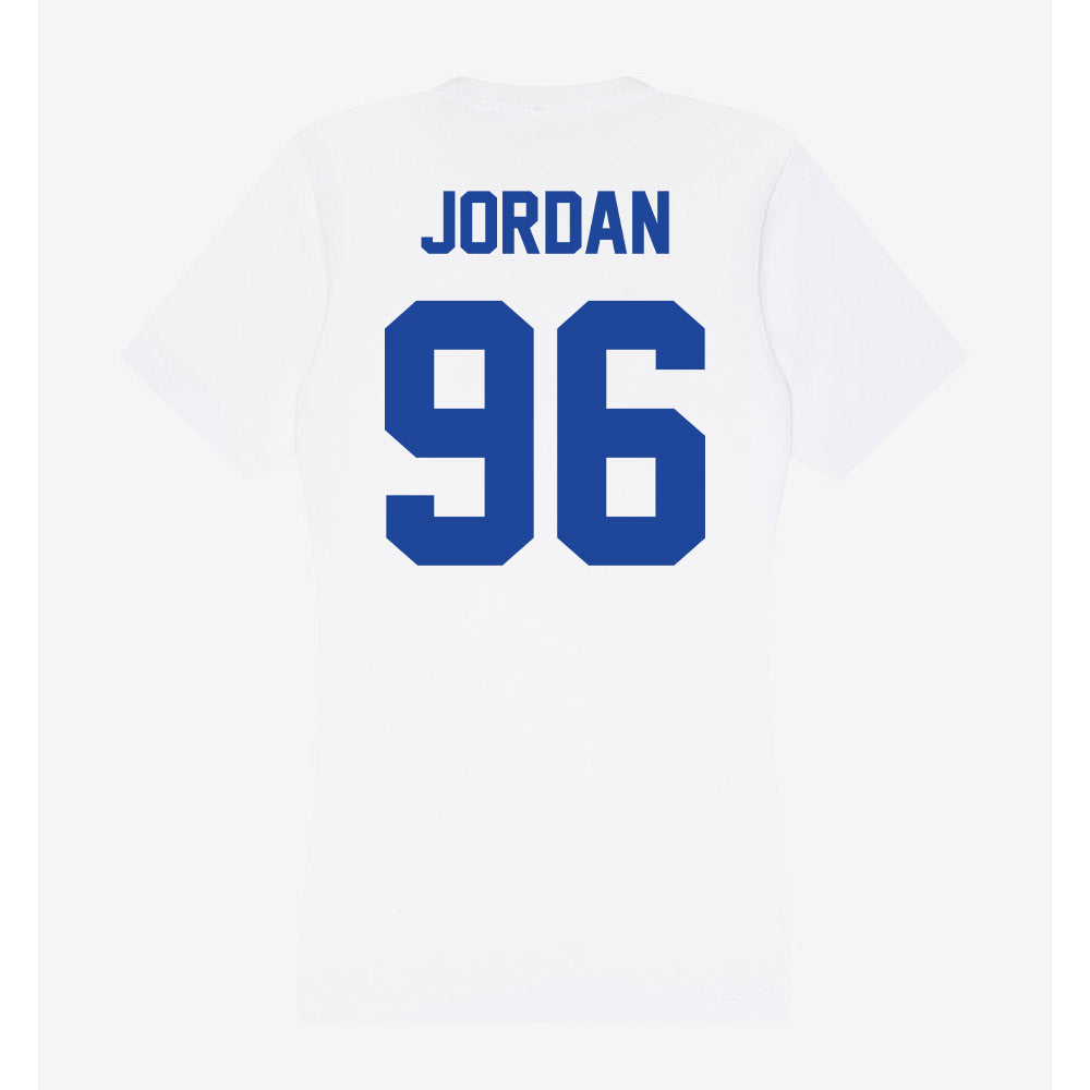 Georgia State - NCAA Football : Jalen Jordan - Women's V-Neck T-Shirt-1