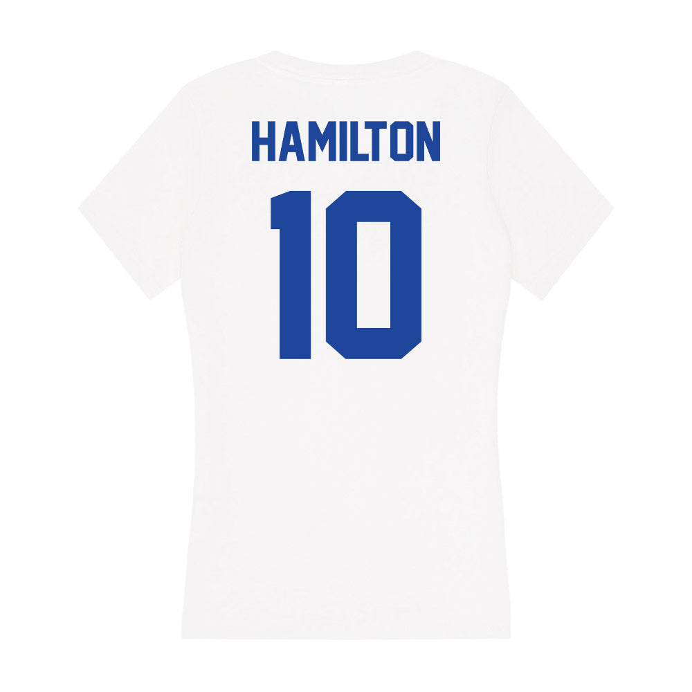 Georgia State - NCAA Men's Basketball : Jelani Hamilton - Women's V-Neck T-Shirt-1