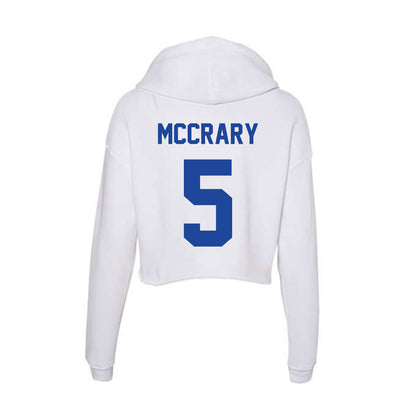Georgia State - NCAA Football : Lanear Mccrary - Women's Crop Fleece Hoodie-1