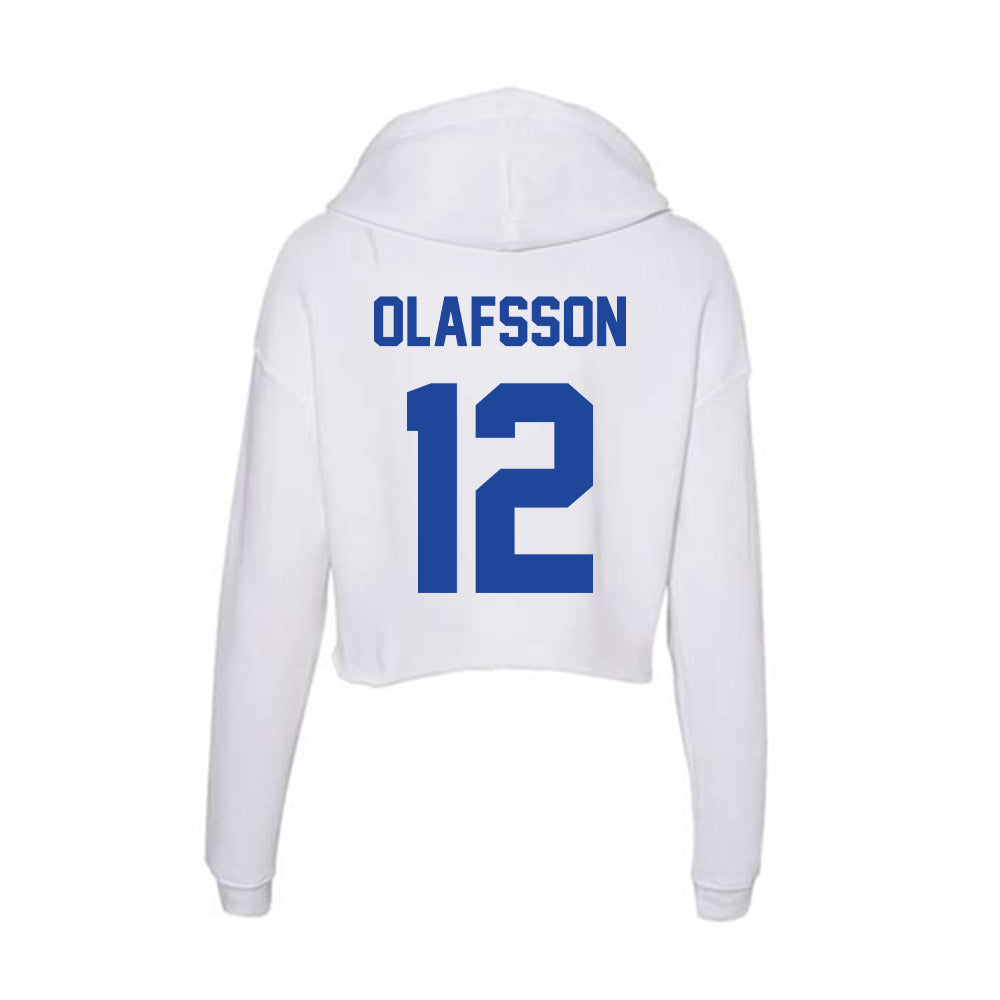 Georgia State - NCAA Football : Jadon Olafsson - Women's Crop Fleece Hoodie-1