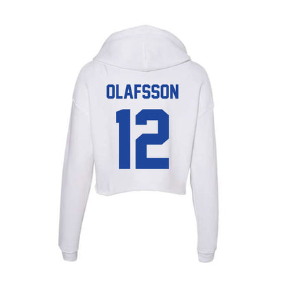 Georgia State - NCAA Football : Jadon Olafsson - Women's Crop Fleece Hoodie-1