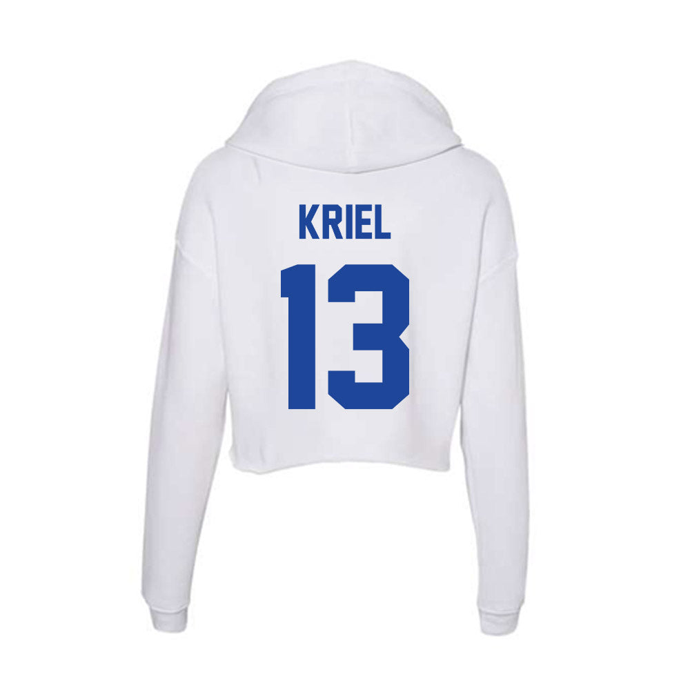 Georgia State - NCAA Men's Soccer : Leo Kriel - Women's Crop Fleece Hoodie-1