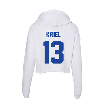 Georgia State - NCAA Men's Soccer : Leo Kriel - Women's Crop Fleece Hoodie-1