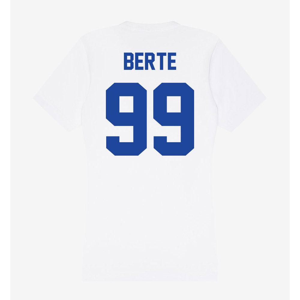 Georgia State - NCAA Football : Mandjou Berte - Women's V-Neck T-Shirt-1