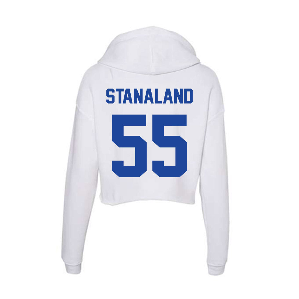 Georgia State - NCAA Football : Gage Stanaland - Women's Crop Fleece Hoodie-1