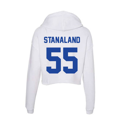 Georgia State - NCAA Football : Gage Stanaland - Women's Crop Fleece Hoodie-1