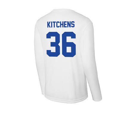 Georgia State - NCAA Football : Braxton Kitchens - Activewear Long Sleeve T-Shirt-1