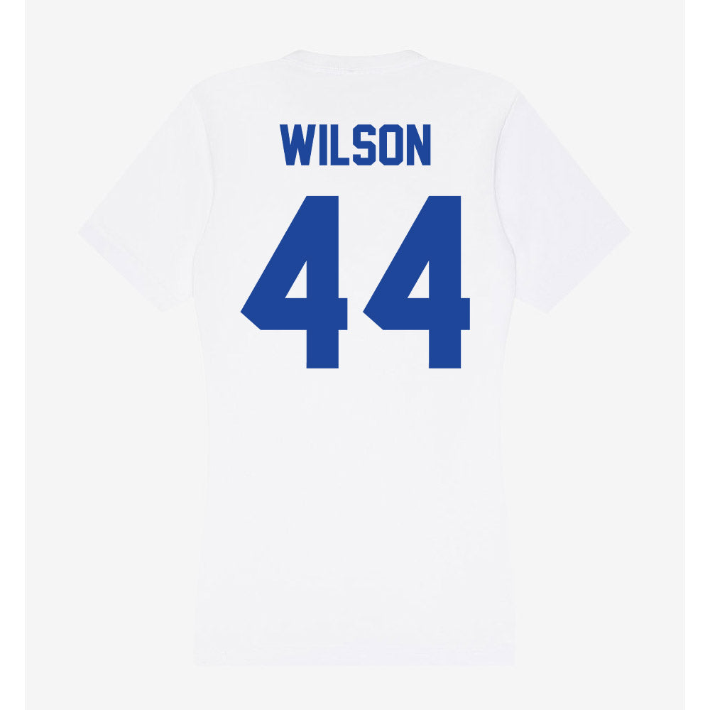Georgia State - NCAA Football : Freddie Wilson - Women's V-Neck T-Shirt-1