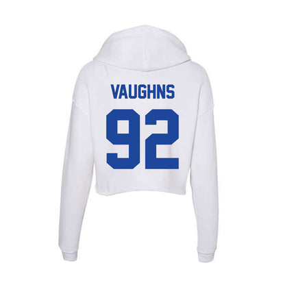 Georgia State - NCAA Football : AJ Vaughns - Women's Crop Fleece Hoodie-1
