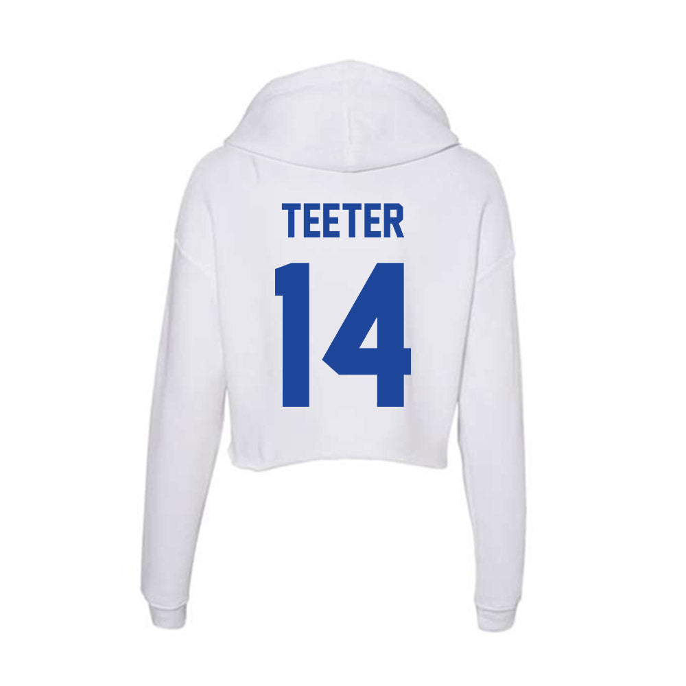 Georgia State - NCAA Football : Christian Teeter - Women's Crop Fleece Hoodie-1