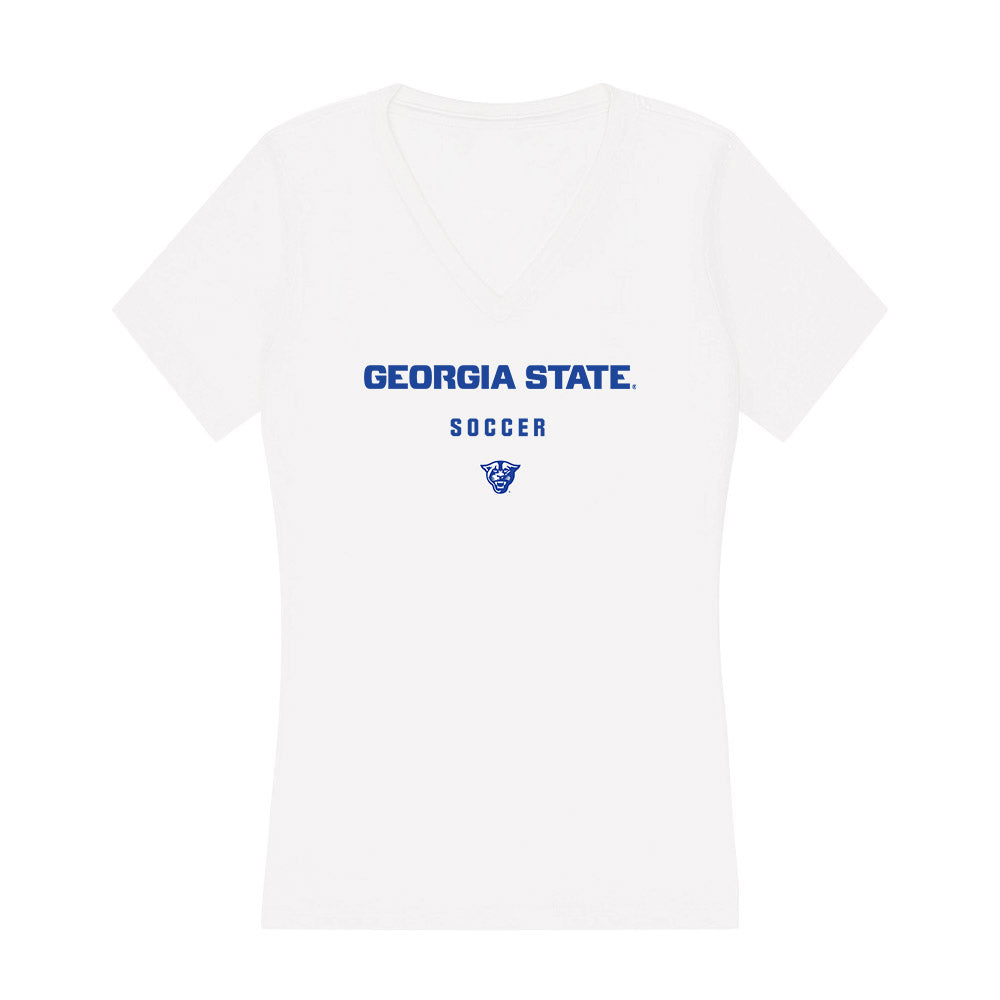 Georgia State - NCAA Men's Soccer : Gavin Williams - Women's V-Neck T-Shirt-0