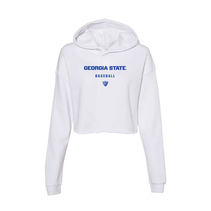 Georgia State - NCAA Baseball : Cooper Lewis - Women's Crop Fleece Hoodie-0