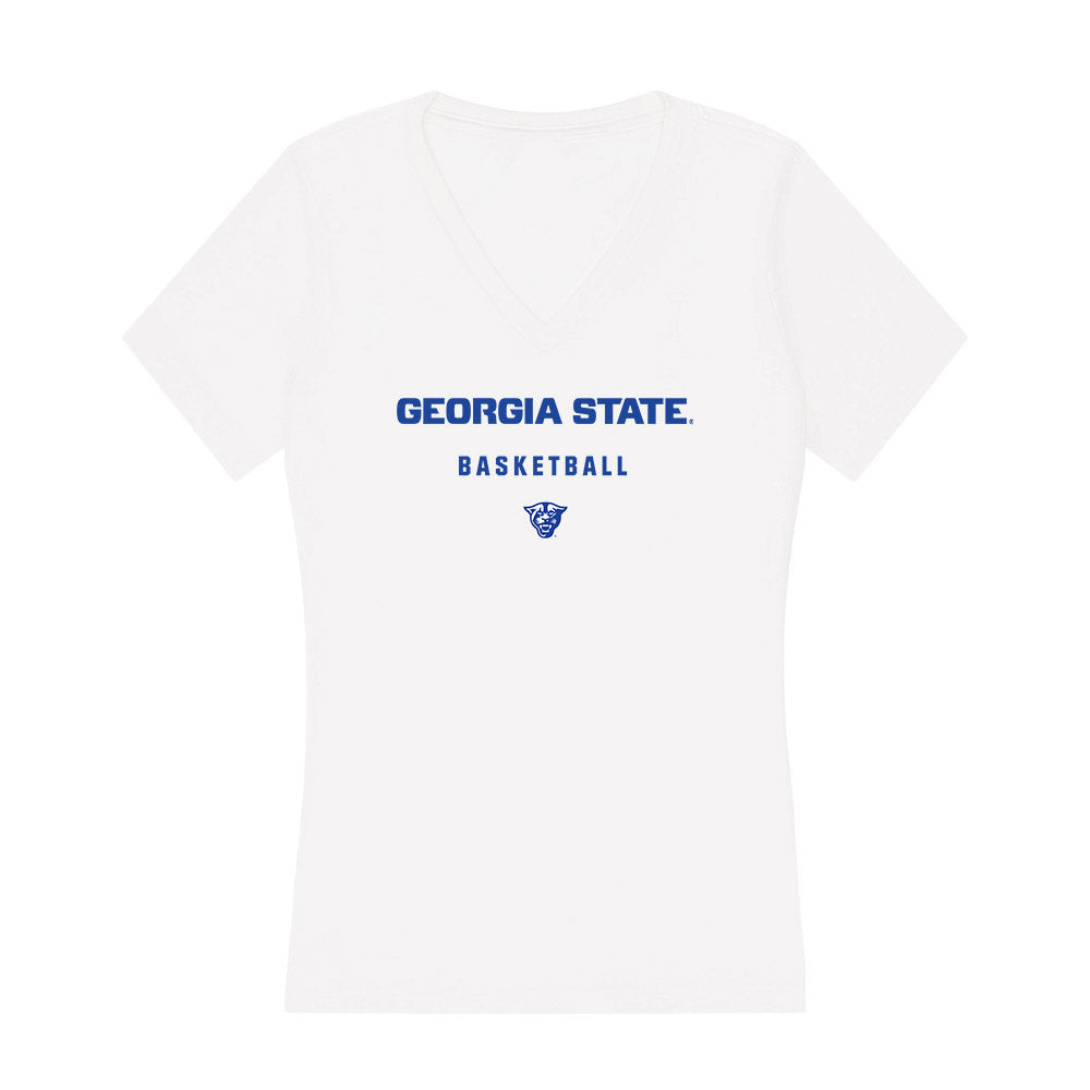 Georgia State - NCAA Men's Basketball : Anthony Enoh - Women's V-Neck T-Shirt-0
