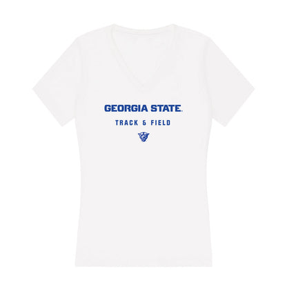Georgia State - NCAA Men's Track & Field : Laila Eiland - Women's V-Neck T-Shirt-0