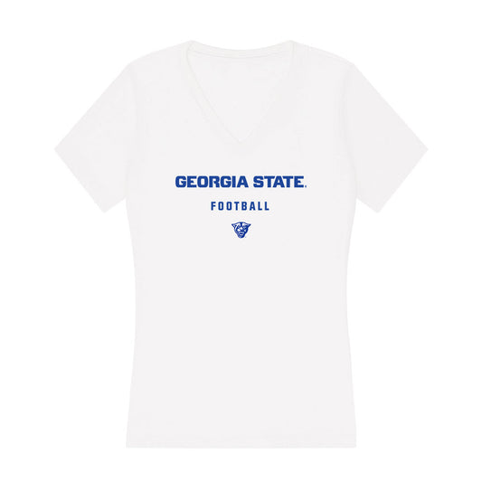Georgia State - NCAA Football : Austin McGee - Women's V-Neck T-Shirt-0