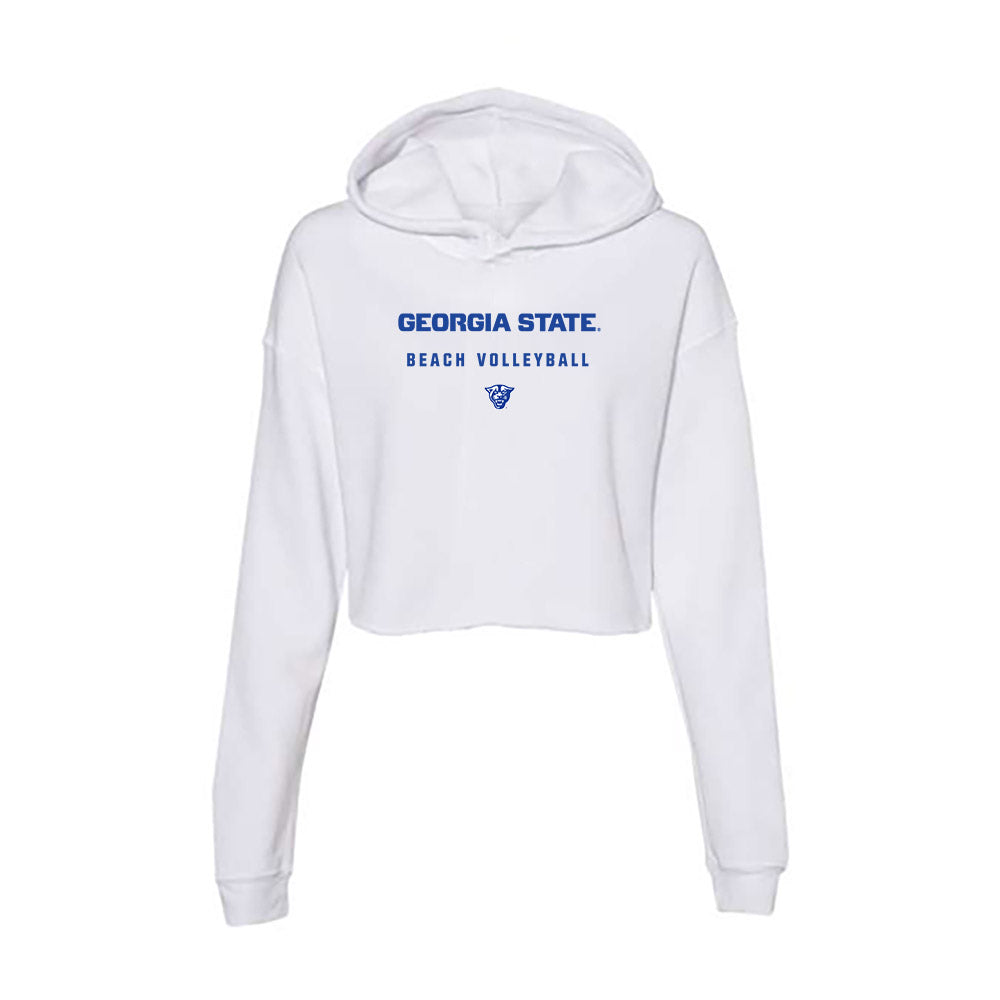 Georgia State - NCAA Beach Volleyball : Kaylie Drysdale - Women's Crop Fleece Hoodie-0