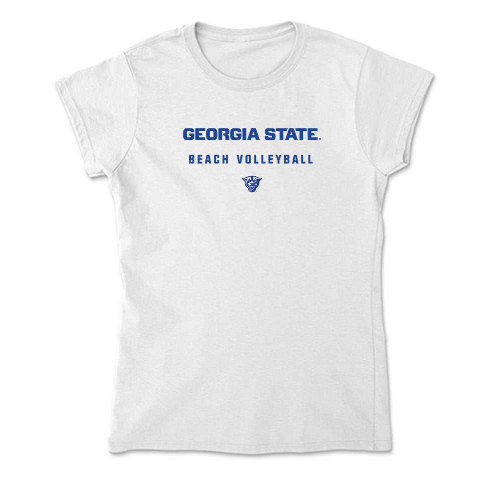 Georgia State - NCAA Beach Volleyball : Ellie Neville - Soft Style Women’s T-Shirt-0