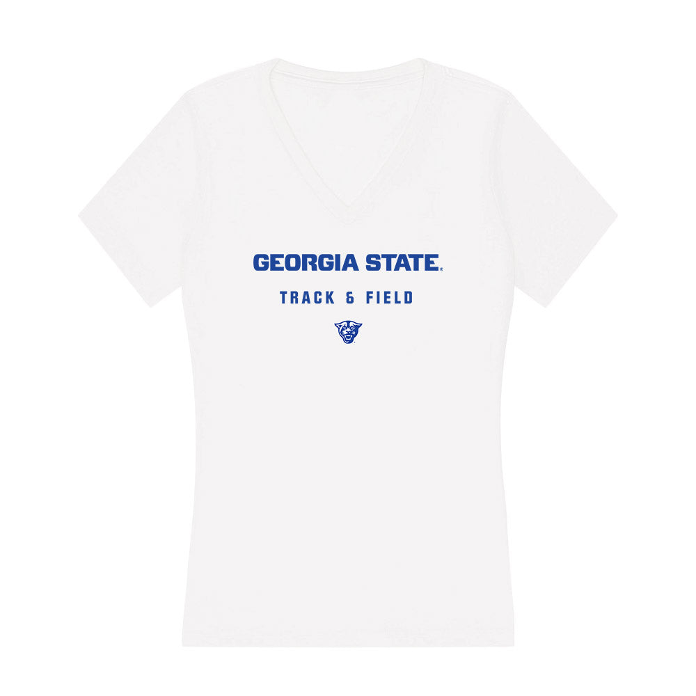 Georgia State - NCAA Women's Track & Field : Shannon Cook - Women's V-Neck T-Shirt-0