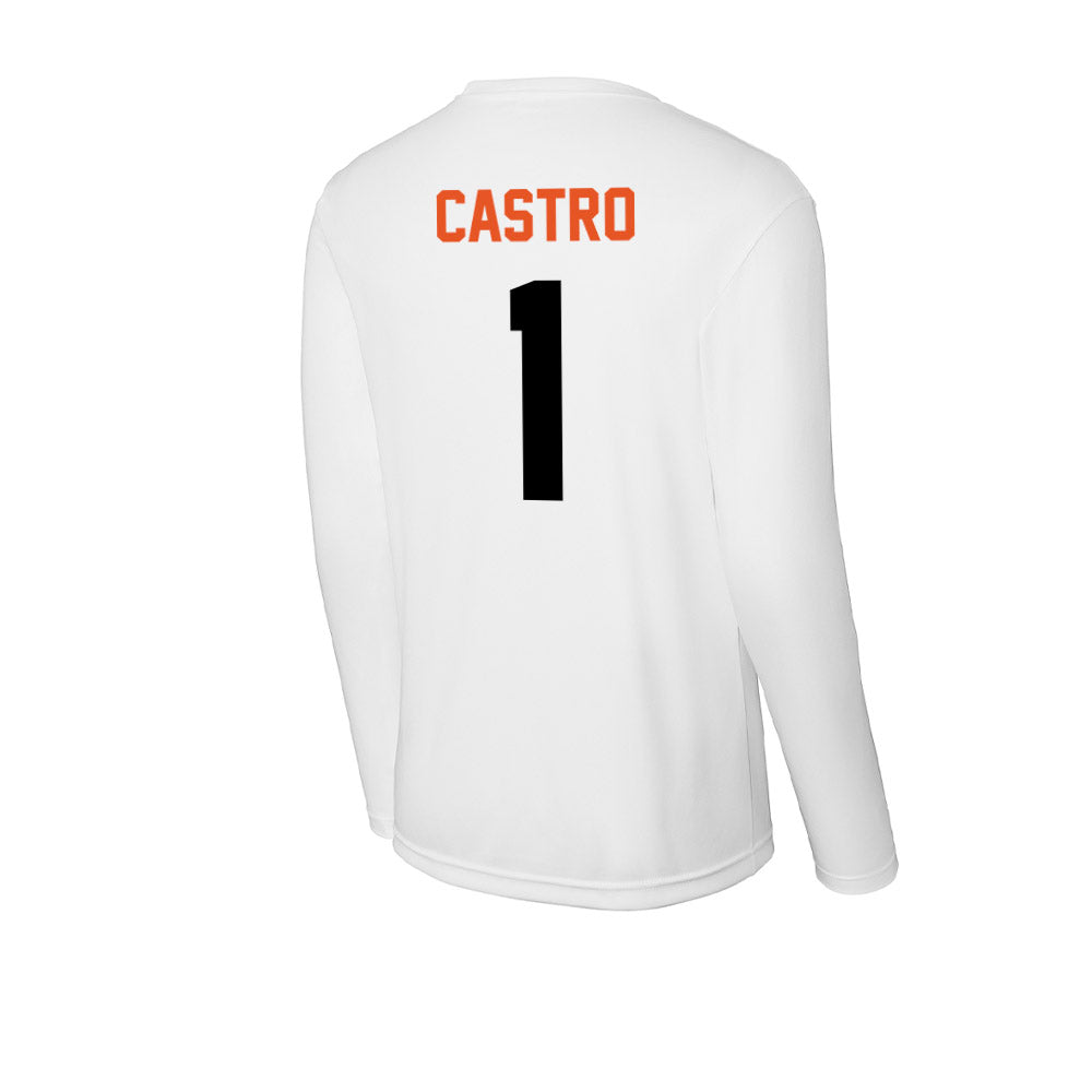 UTPB - NCAA Baseball : Marcos Castro - Activewear Long Sleeve T-Shirt-1