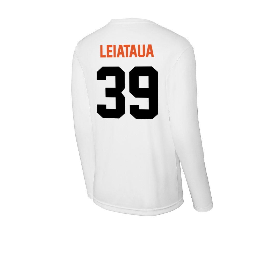 UTPB - NCAA Football : Eli Leiataua - Activewear Long Sleeve T-Shirt-1