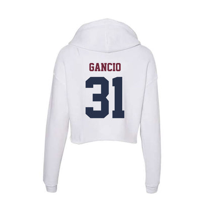 FDU Florham - NCAA Men's Soccer : Vincenzo Gancio - Women's Crop Fleece Hooded Sweatshirt-1