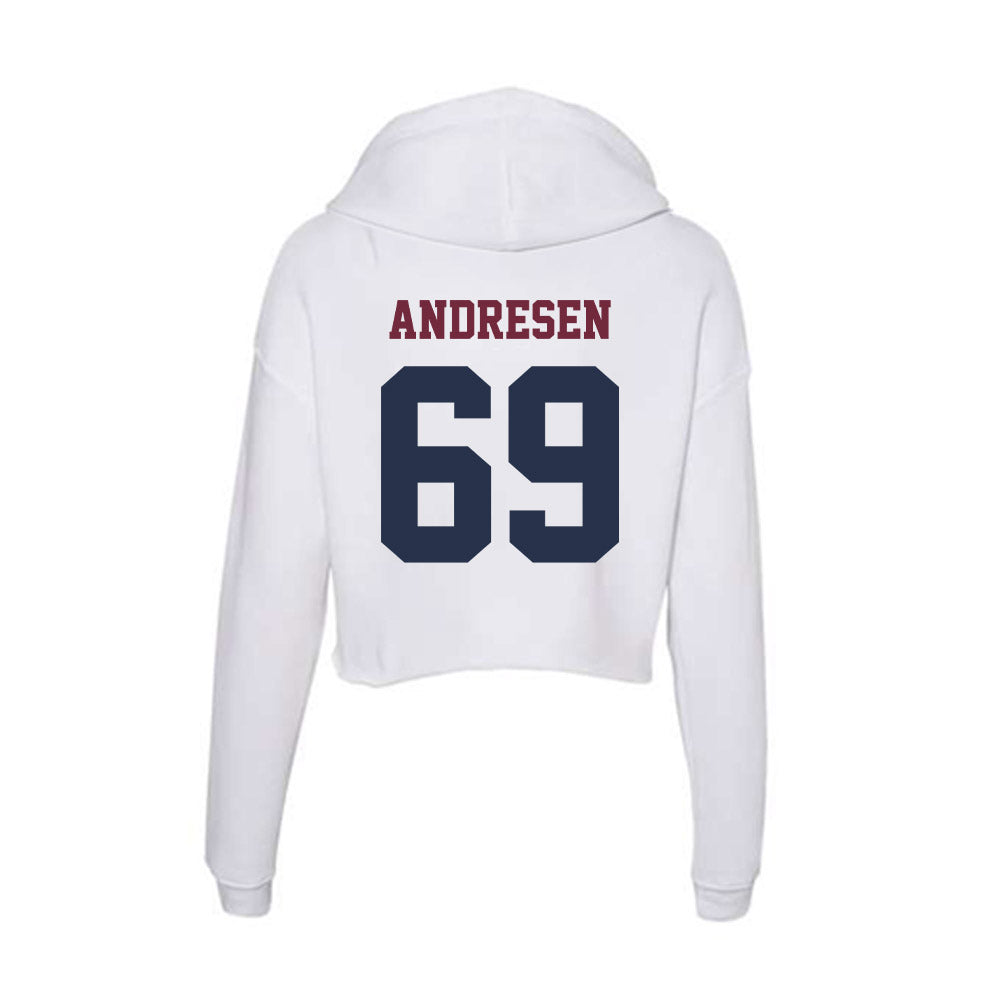 FDU - NCAA Men's Tennis : Jaden Andresen - Women's Crop Fleece Hoodie-1