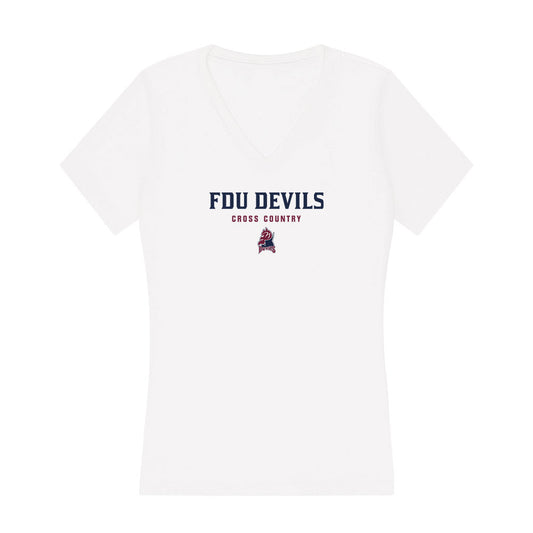 FDU Florham - NCAA Women's Cross Country : Julia Flynn - Women's V-Neck T-Shirt-0
