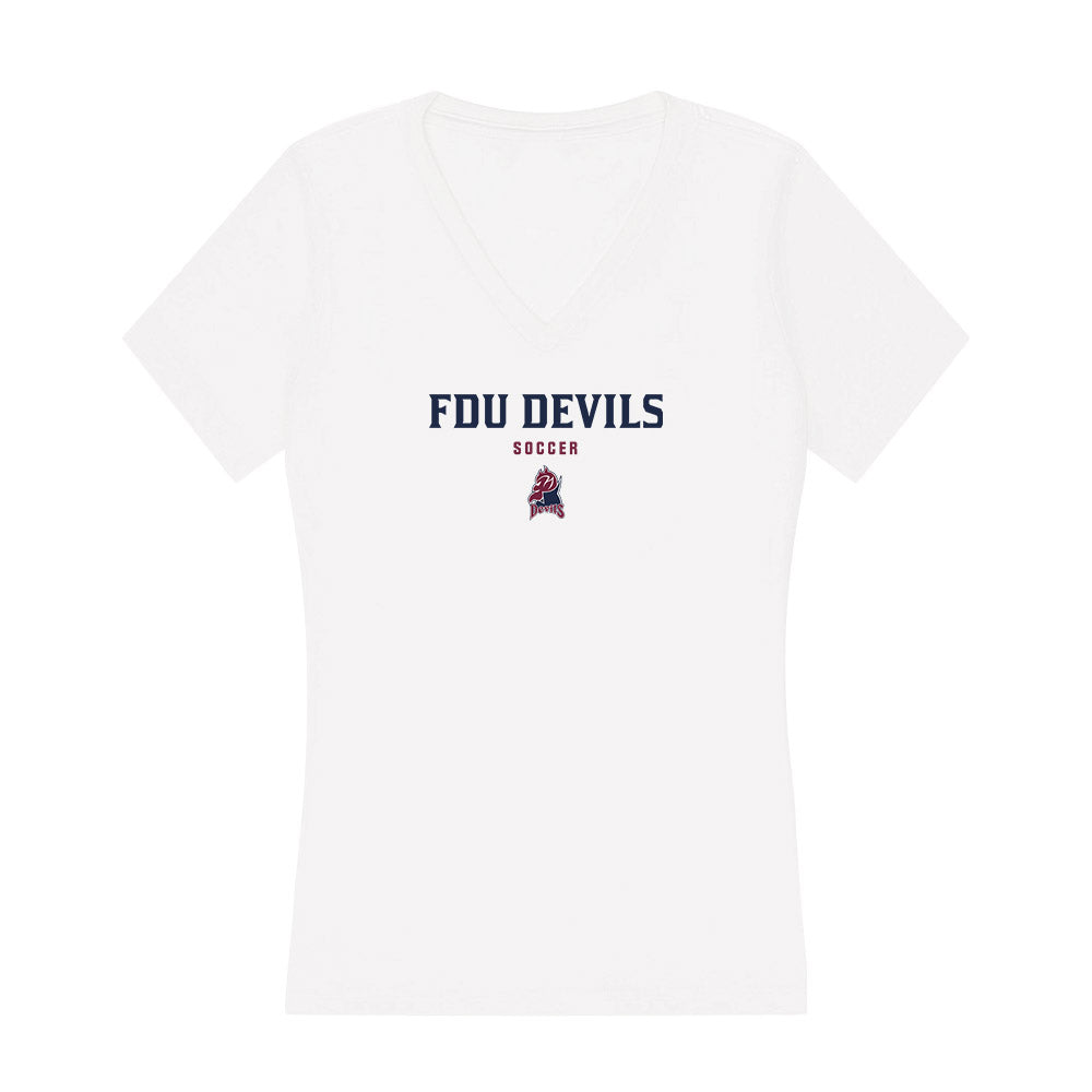 FDU Florham - NCAA Women's Soccer : Teagan Jones - Women's V-Neck T-Shirt-0
