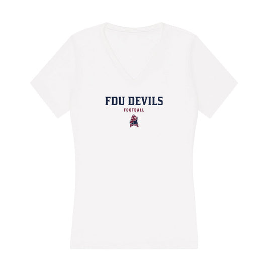 FDU Florham - NCAA Football : Cyrus Cardona - Women's V-Neck T-Shirt-0
