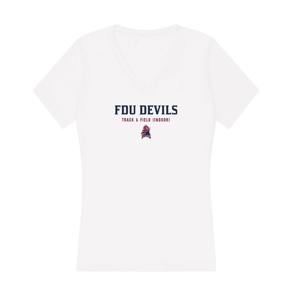 FDU Florham - NCAA Men's Track & Field : Jason Nonnenmacher - Women's V-Neck T-Shirt-0
